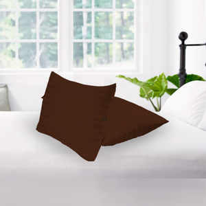 Chocolate Stripe Pillowcase Sateen Comfy