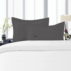 Pillowshams Solid Comfy Sateen Dark Grey