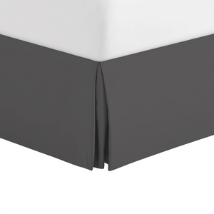 Dark Grey Bedskirt Solid Comfy Sateen
