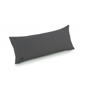 Dark Grey Stripe Body Pillow Cover Comfy Sateen