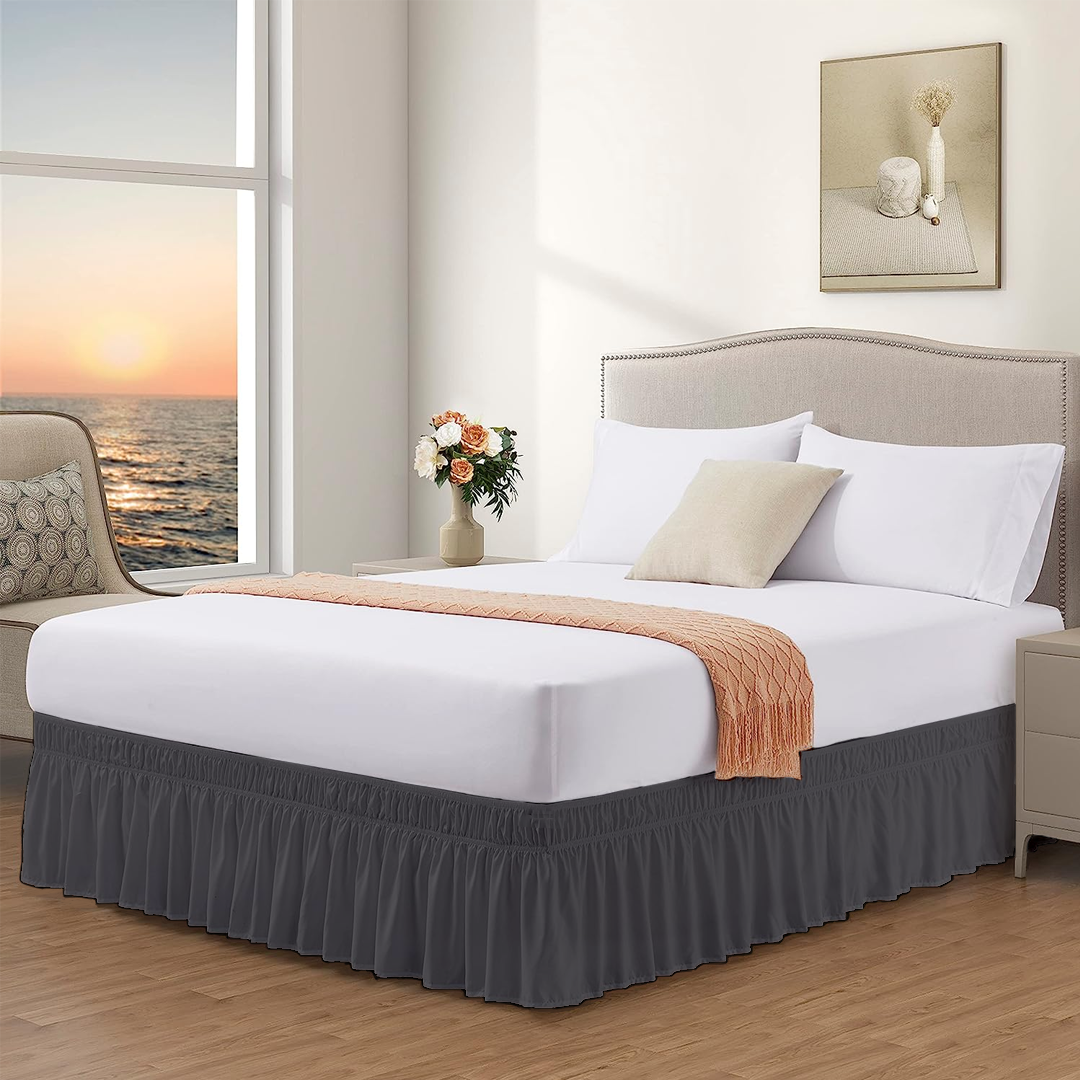 Texas King Wrap Around Bed Skirts - 400 Thread Count