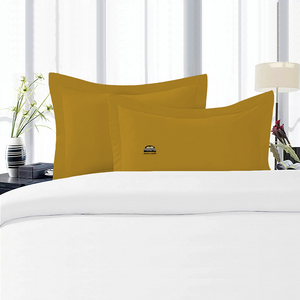Gold Pillow Shams Solid Comfy