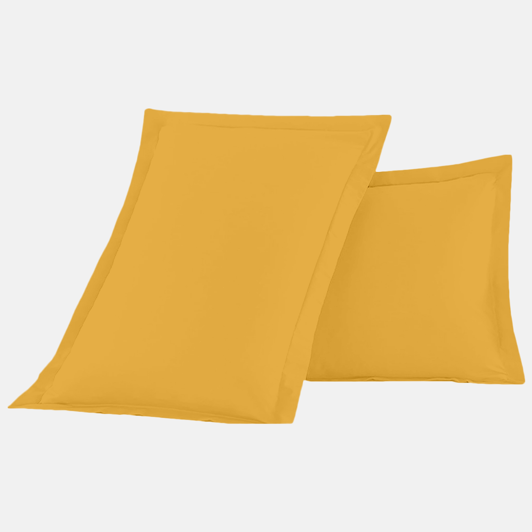 Gold Pillow Shams Solid Comfy