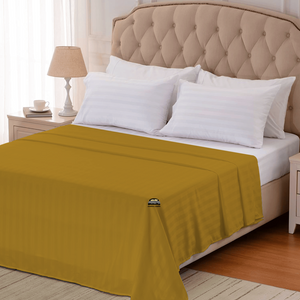 Gold Stripe Flat Sheet Comfy Sateen