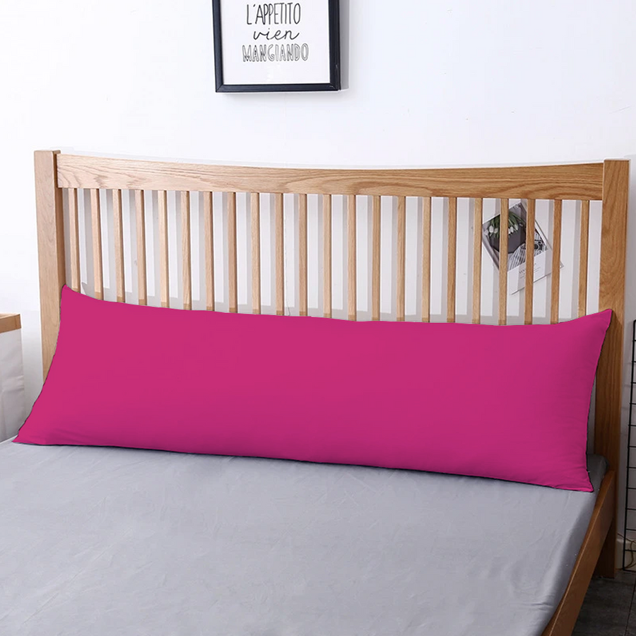 Hot Pink Body Pillow Cover 300 Thread Counts AanyaLinen
