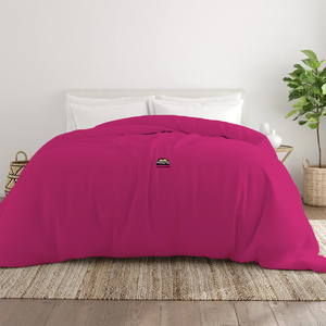 Hot Pink Duvet Cover Solid Comfy Sateen