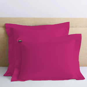 Hot Pink Euro Shams Solid Comfy Sateen