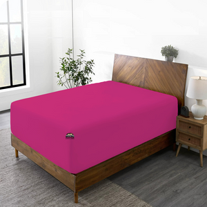 Hot Pink Fitted Sheet Solid Comfy Sateen