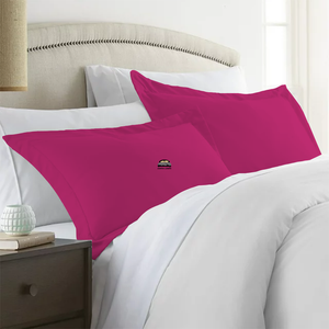 Hot Pink Pillow Shams Solid Comfy Sateen