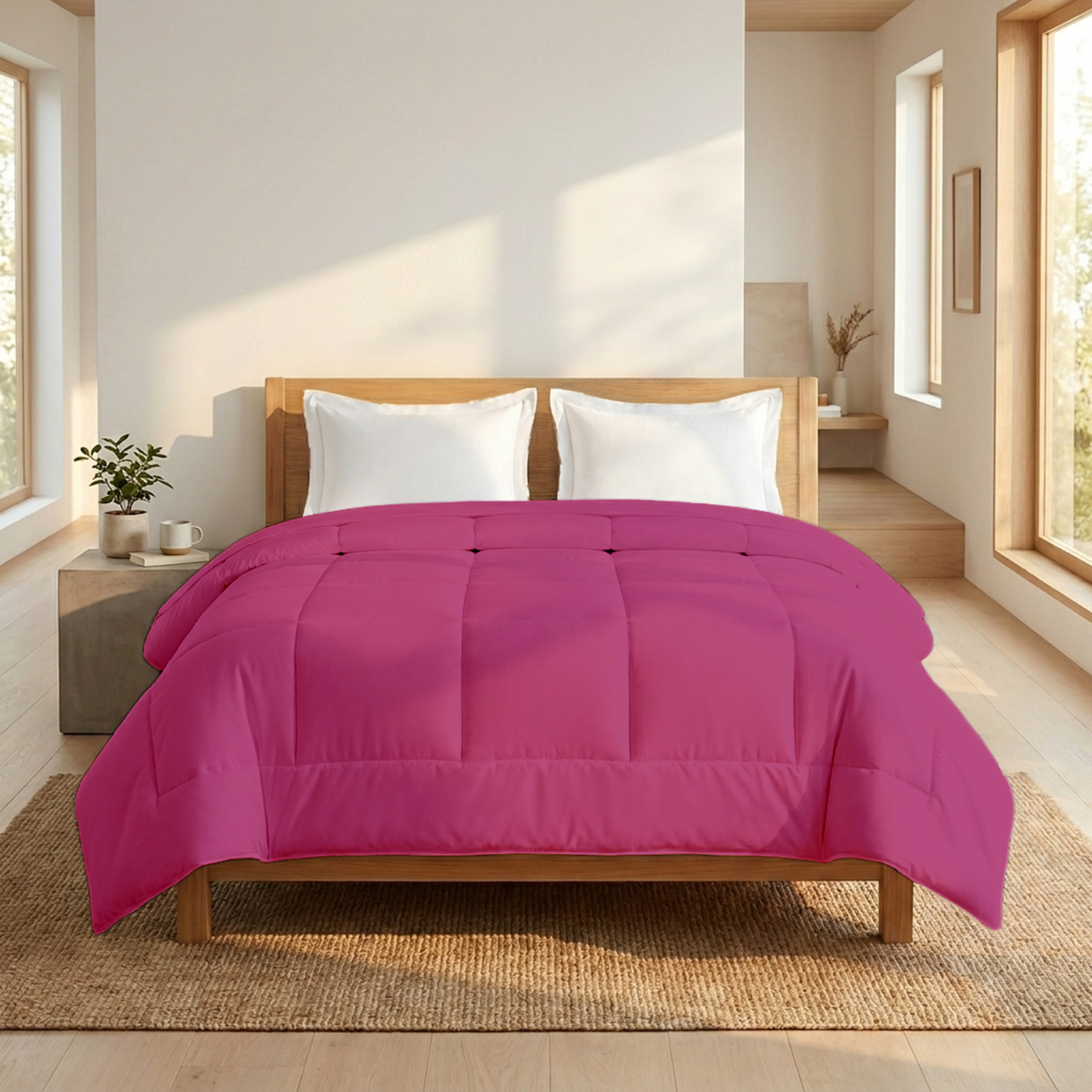 Hot Pink Comforter 400 GSM Comfy Cotton Sateen