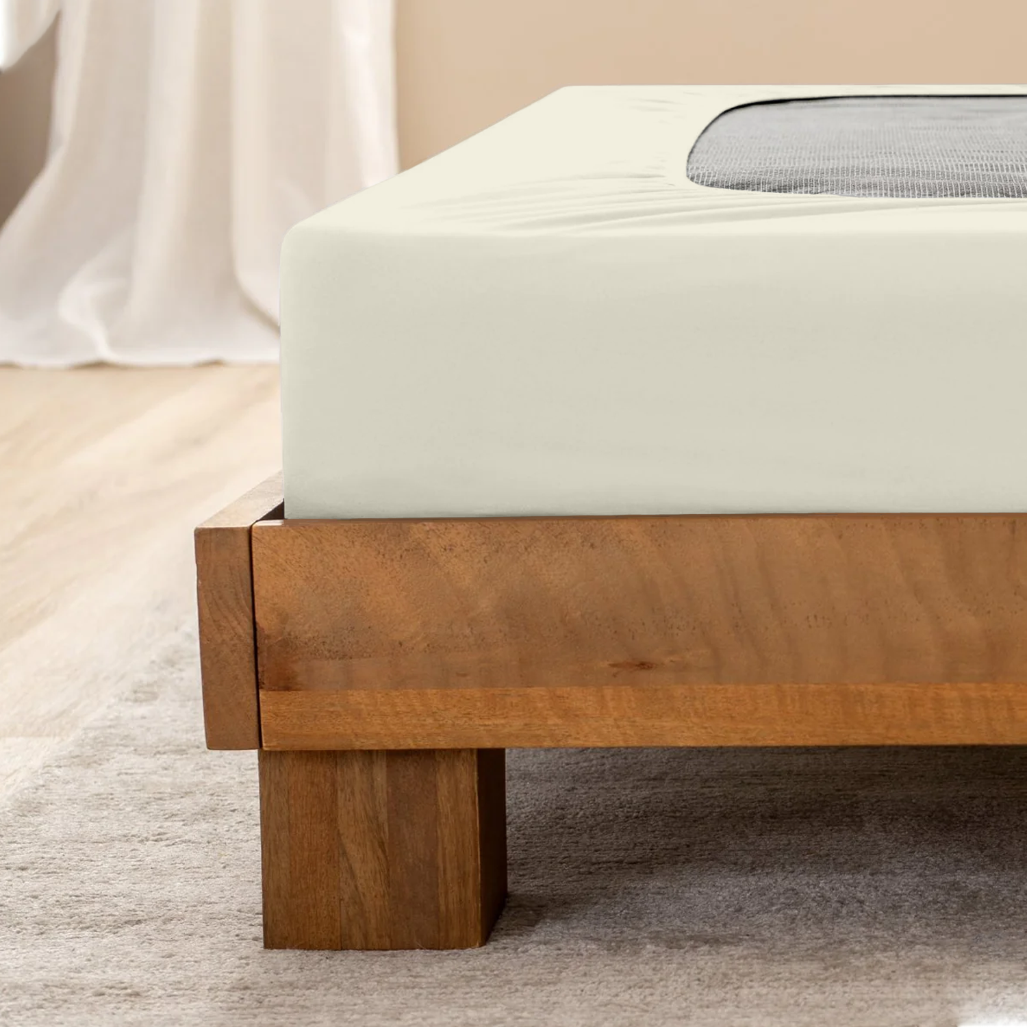 Ivory Box Spring Cover