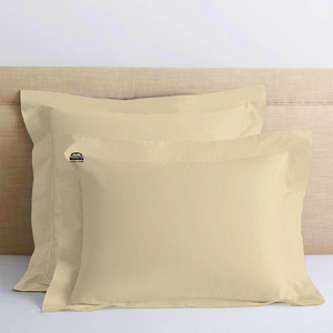 Comfy Ivory Euro Shams Solid Sateen