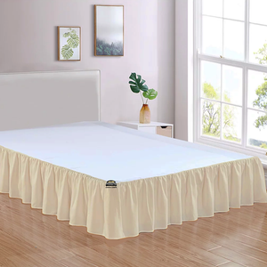 Ivory Gathered Bed Skirt Solid Bliss