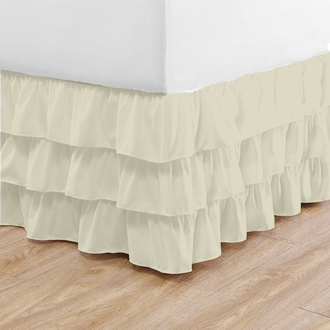 Vermont King Multi Ruffle Bed Skirt