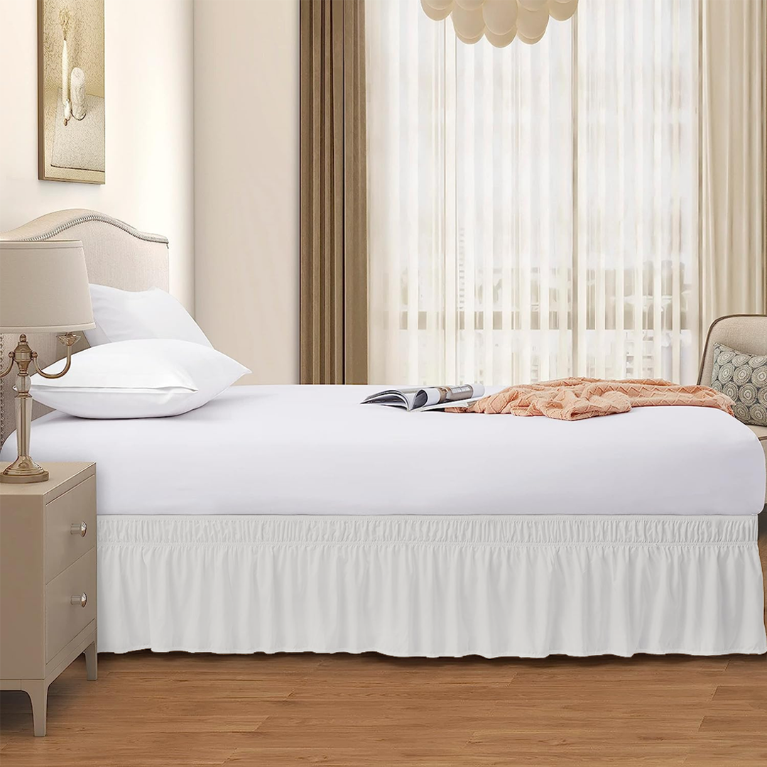 Texas King Wrap Around Bed Skirts - 400 Thread Count