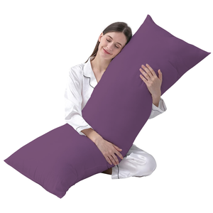 Lavender Body Pillow Cover Solid Bliss Sateen (Set of 2)