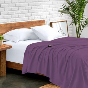 Lavender Flat Sheet Solid Comfy Sateen