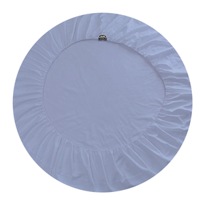 Light Blue Round Fitted Sheet Only Comfy Solid Sateen