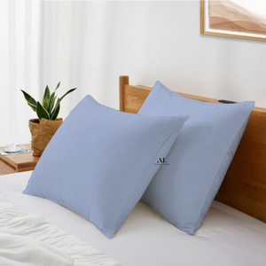 Light Blue Pillowcase Solid Bliss Sateen
