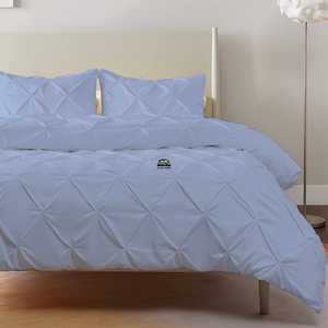 Light Blue Pintuck Duvet Cover Set Bliss