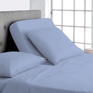 Light Blue Top Split Sheet Set 34 Inches Solid Bliss