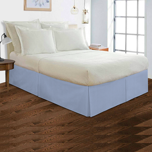 Light Blue Stripe Bed Skirt (Comfy - 300TC)