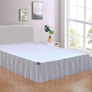 Light Grey Gathered Bed Skirt Bliss Solid