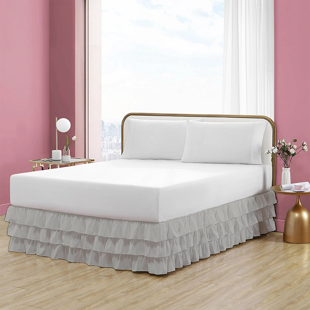 Vermont King Multi Ruffle Bed Skirt