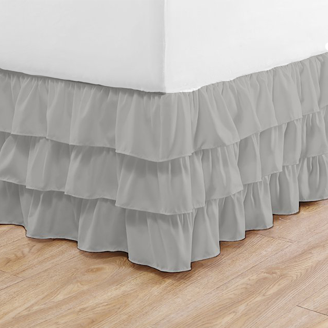 Vermont King Multi Ruffle Bed Skirt
