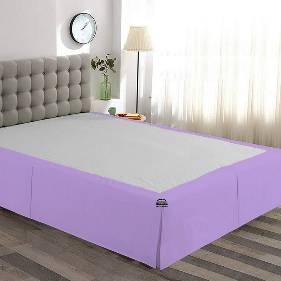 Lilac Bed Skirt Available In All Sizes AanyaLinen
