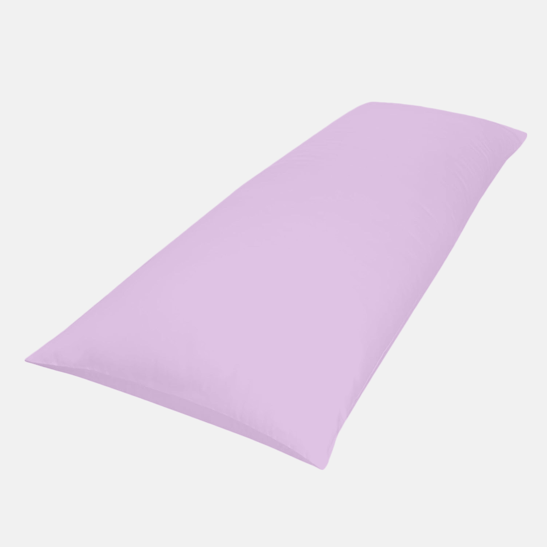 Lilac Body Pillow Cover Solid Comfy Sateen