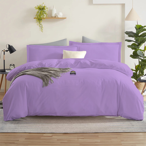 Lilac Duvet Cover Set Solid Comfy Sateen