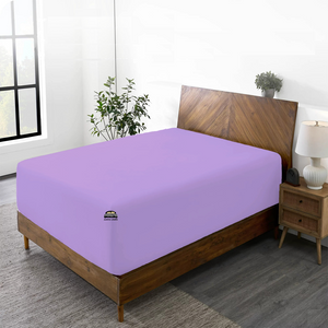 Lilac Fitted Sheet Solid Comfy Sateen