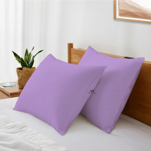 Lilac Pillow Cases Solid Comfy Sateen