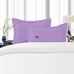 Lilac Pillow Shams Solid Comfy Sateen