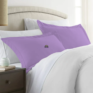 Lilac Pillow Shams Solid Comfy Sateen