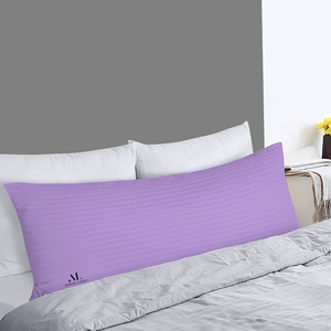 Lilac Stripe Body Pillow Cover Comfy Sateen