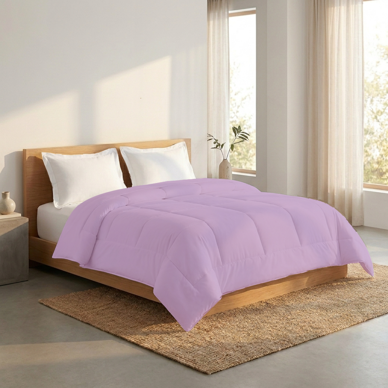 Lilac Comforter 400 GSM Comfy Cotton Sateen