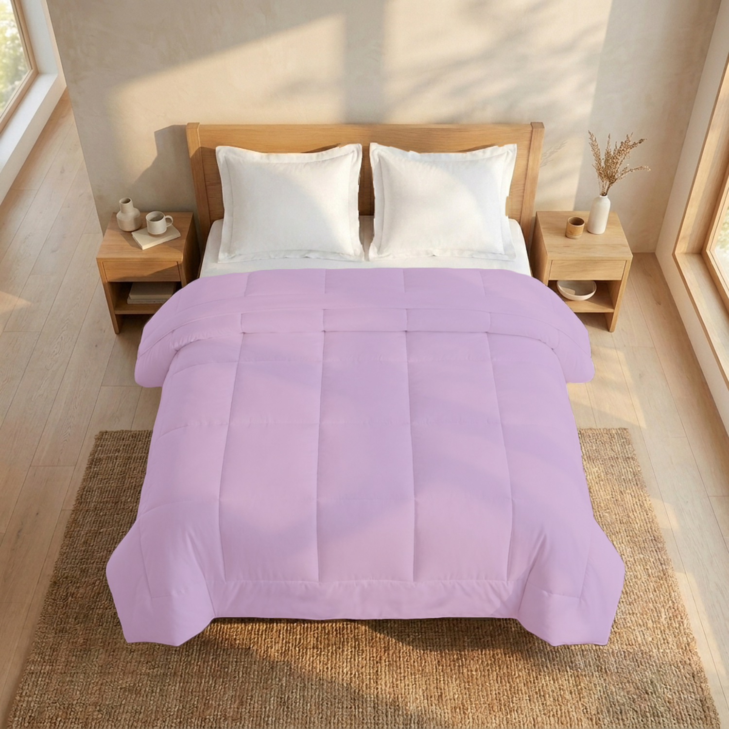 Lilac Comforter 400 GSM Comfy Cotton Sateen