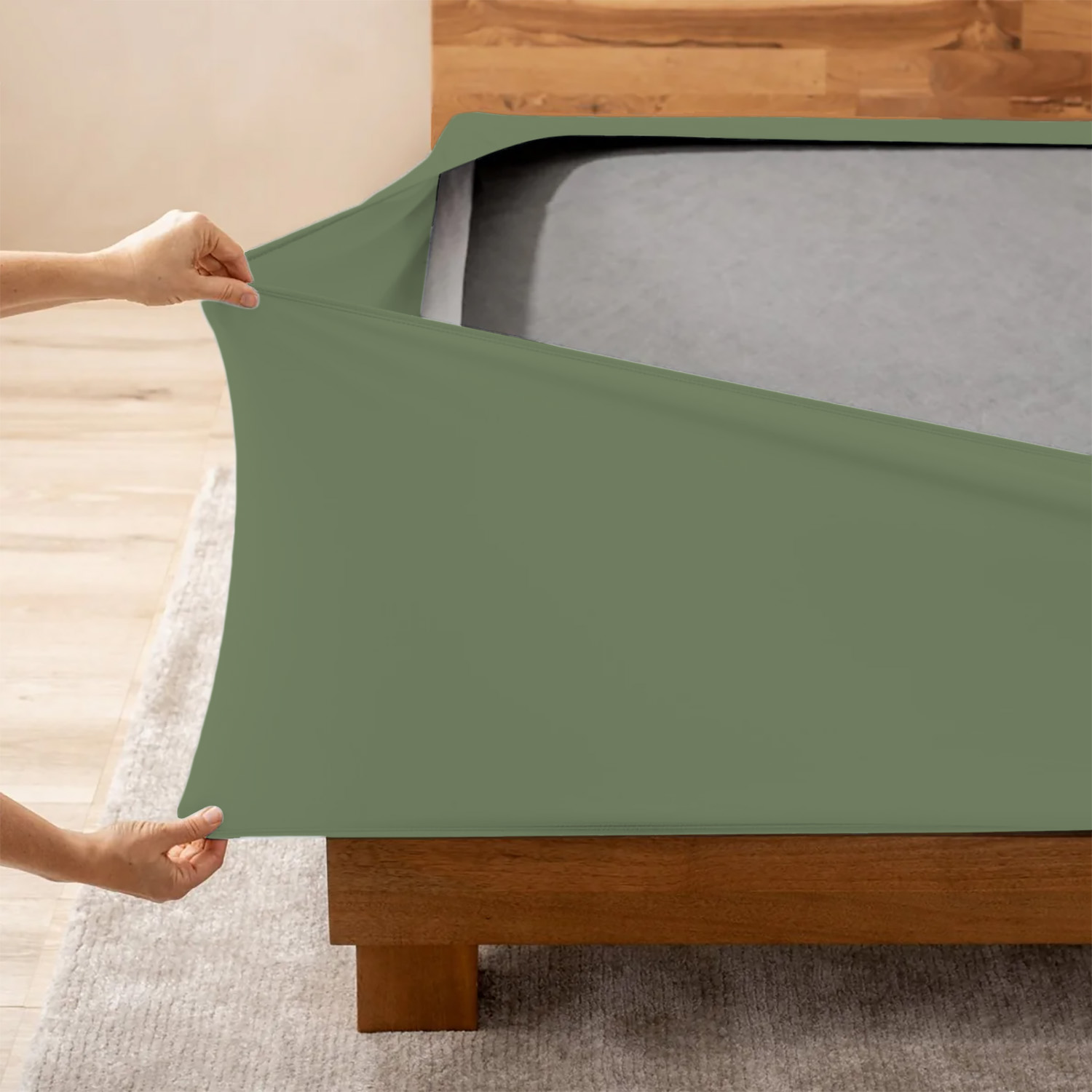 Moss Green Box Spring Cover