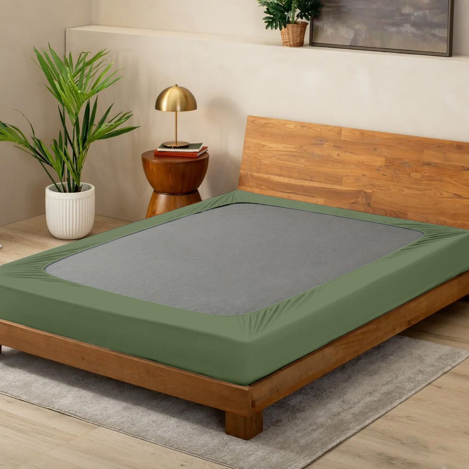 Moss Green Box Spring Cover