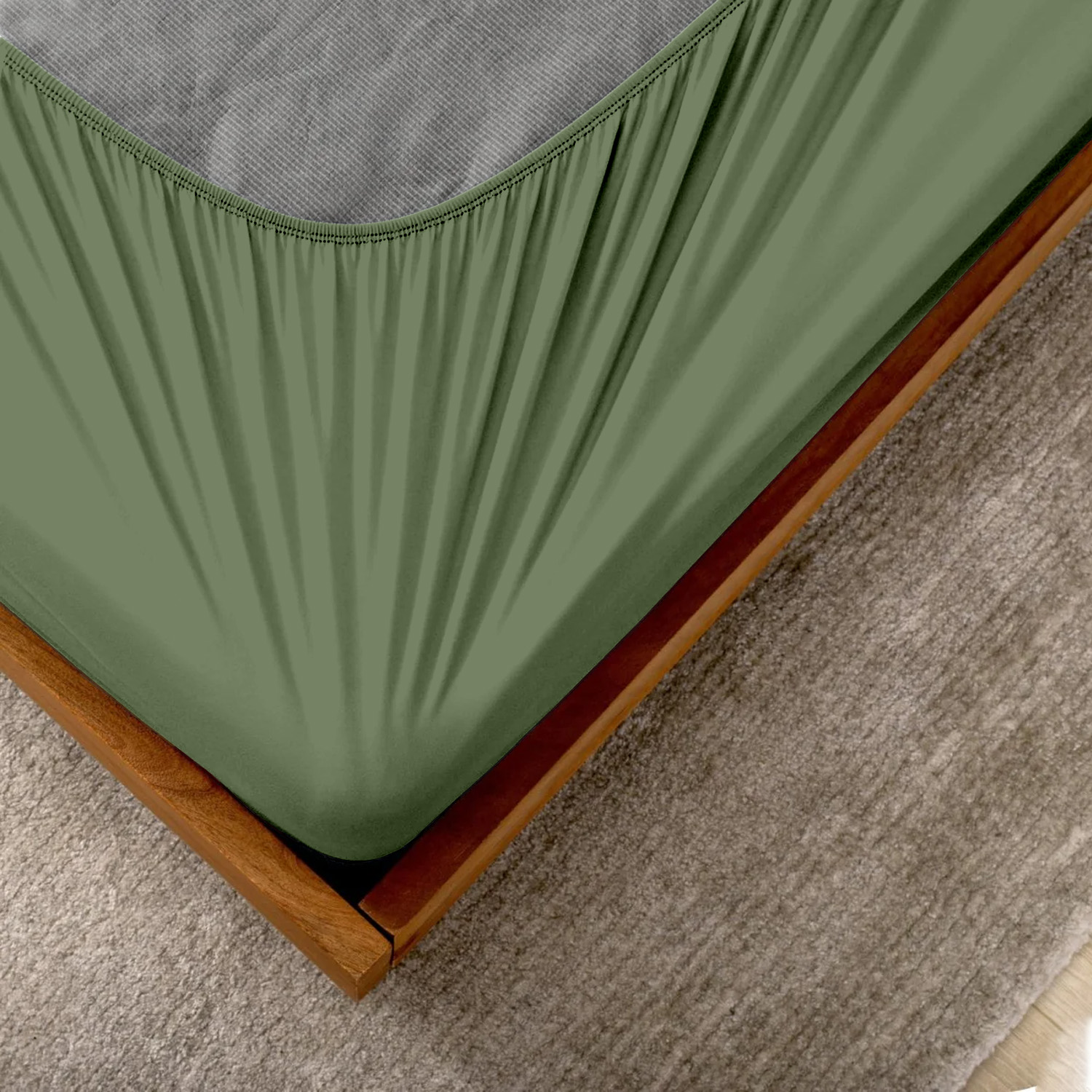 Moss Green Box Spring Cover