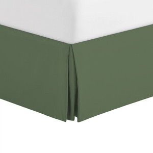 Moss Green Bed Skirt Solid Comfy Sateen