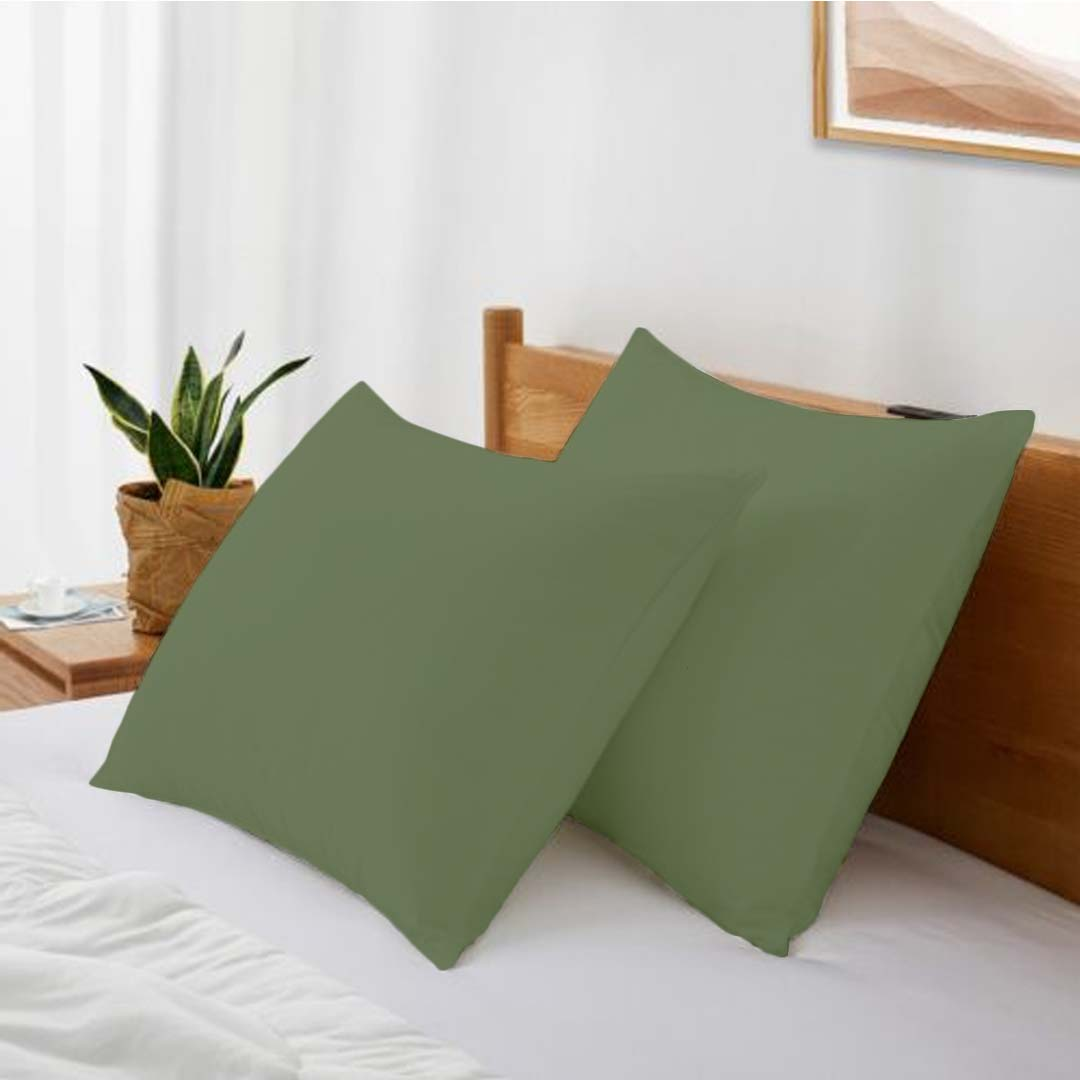 Moss Green Pillow Cases Solid Comfy