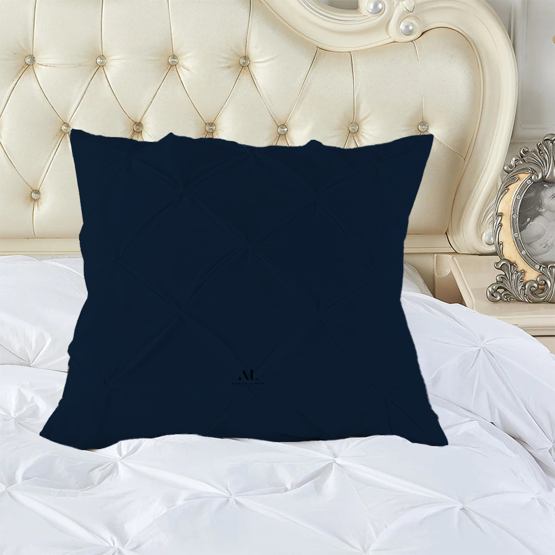 Navy Blue Pinch Pintuck Euro Shams Bliss