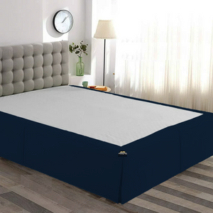 Navy Blue Bed Skirt Solid (Bliss 400TC)