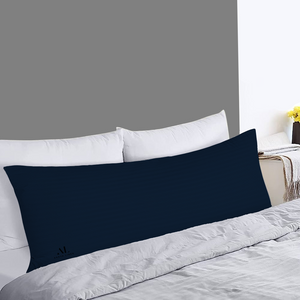 Navy Blue Stripe Body Pillow Cover Comfy Sateen