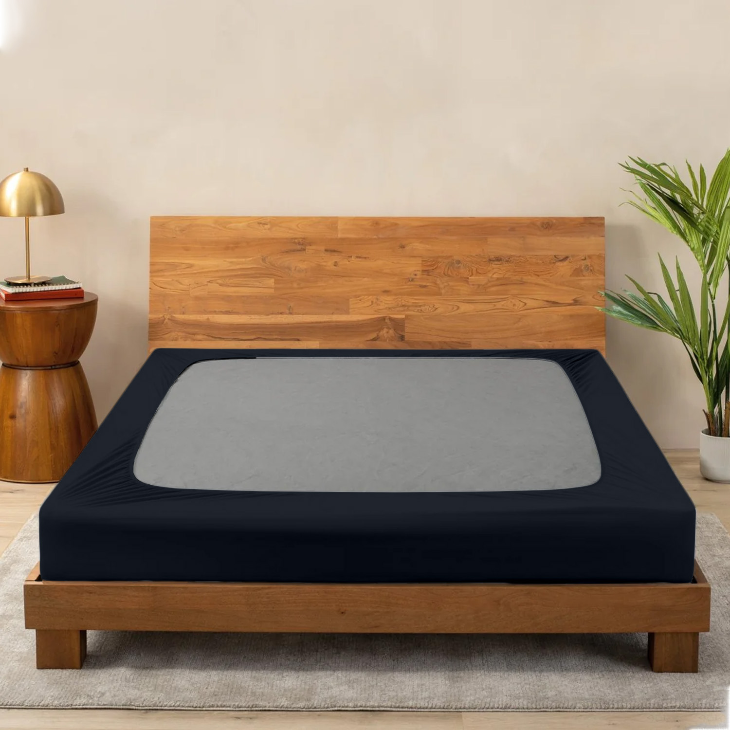 Navy Blue Box Spring Cover