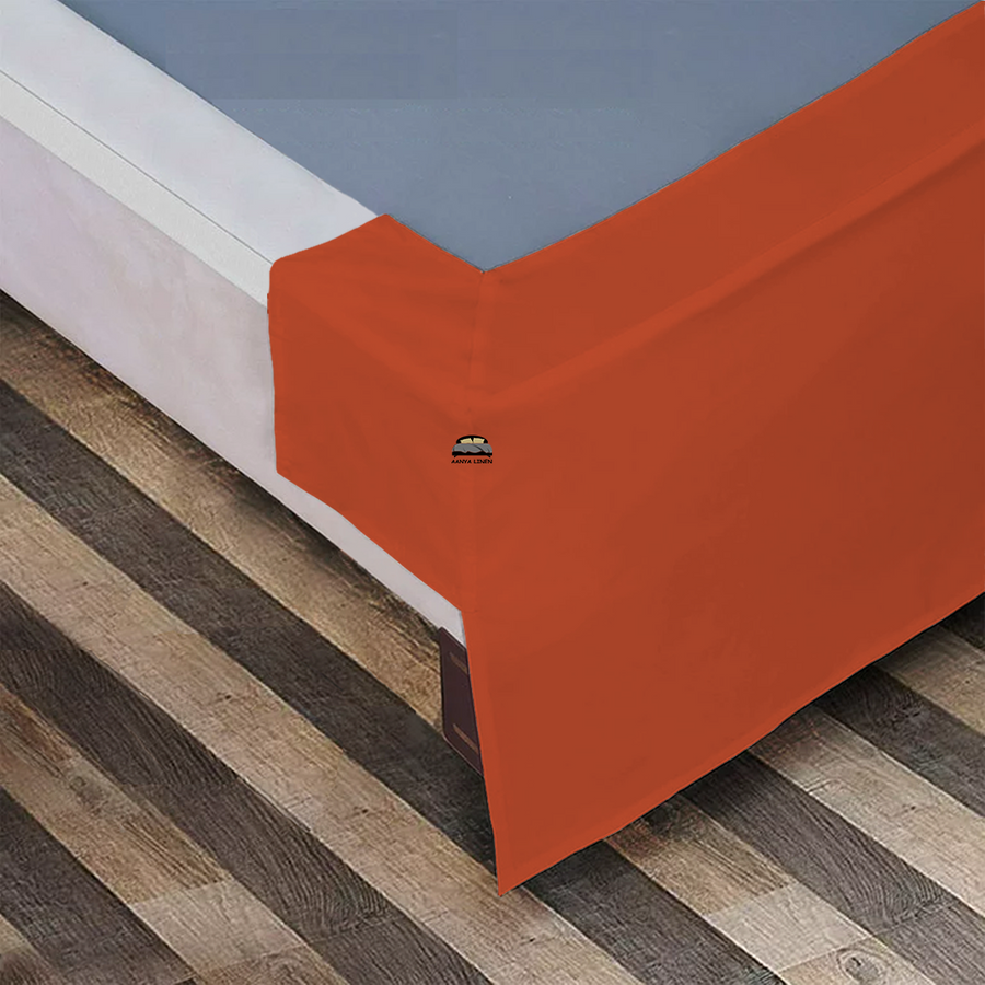 Orange Bed Skirts Available In All Sizes AanyaLinen