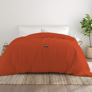 Burnt Orange Duvet Cover Solid Comfy Sateen